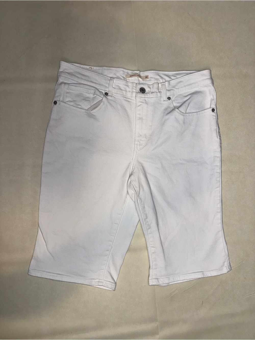 Levi's White Denim Jean Shorts